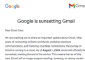 Google不会关闭Gmail