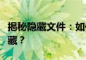 揭秘隐藏文件：如何轻松查看电脑中的隐藏宝藏？