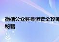 微信公众账号运营全攻略：从零到一的粉丝增长与内容创作秘籍