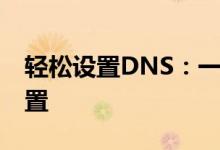 轻松设置DNS：一步一步指导你进行DNS配置