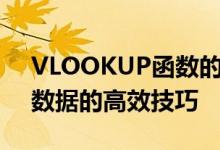 VLOOKUP函数的使用方法详解：快速查询数据的高效技巧