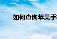 如何查询苹果手机序列号及详细信息