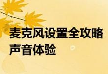 麦克风设置全攻略：从选购到优化，打造完美声音体验