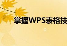 掌握WPS表格技巧：轻松合并单元格